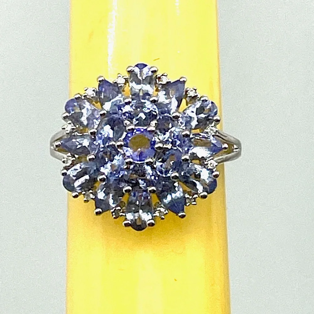 Sterling Tanzanite Stunning Ring 10.25